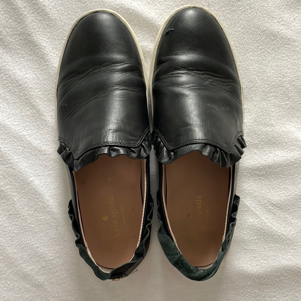 Kate Spade Black Slip On Shoes